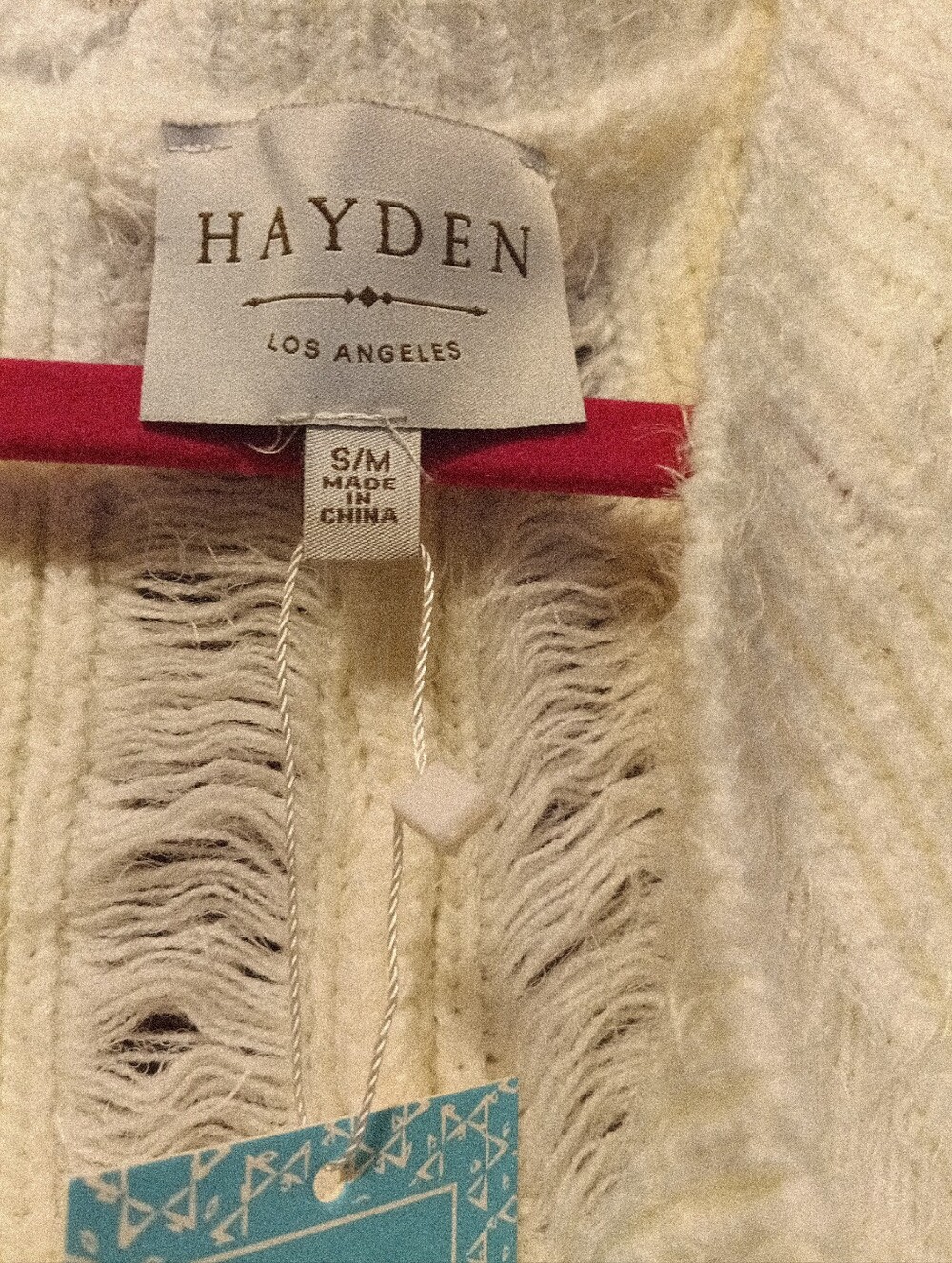 Hayden LA Dolman Sleeve Open Front Fuzzy Cardigan Size S/M Oversized Cream - Picture 5 of 6